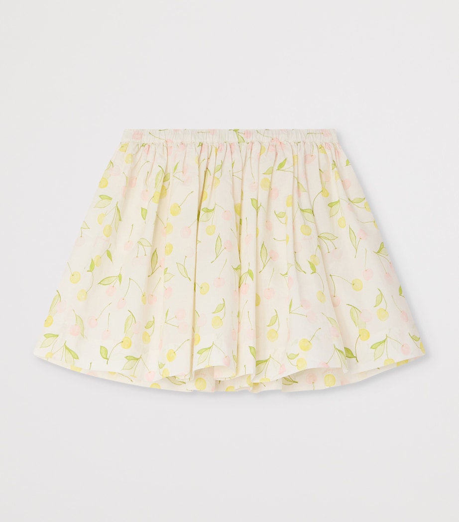 Bonpoint Cotton Printed Suzon Skirt (10-14 Years) Imp Rose Poudre Image 2