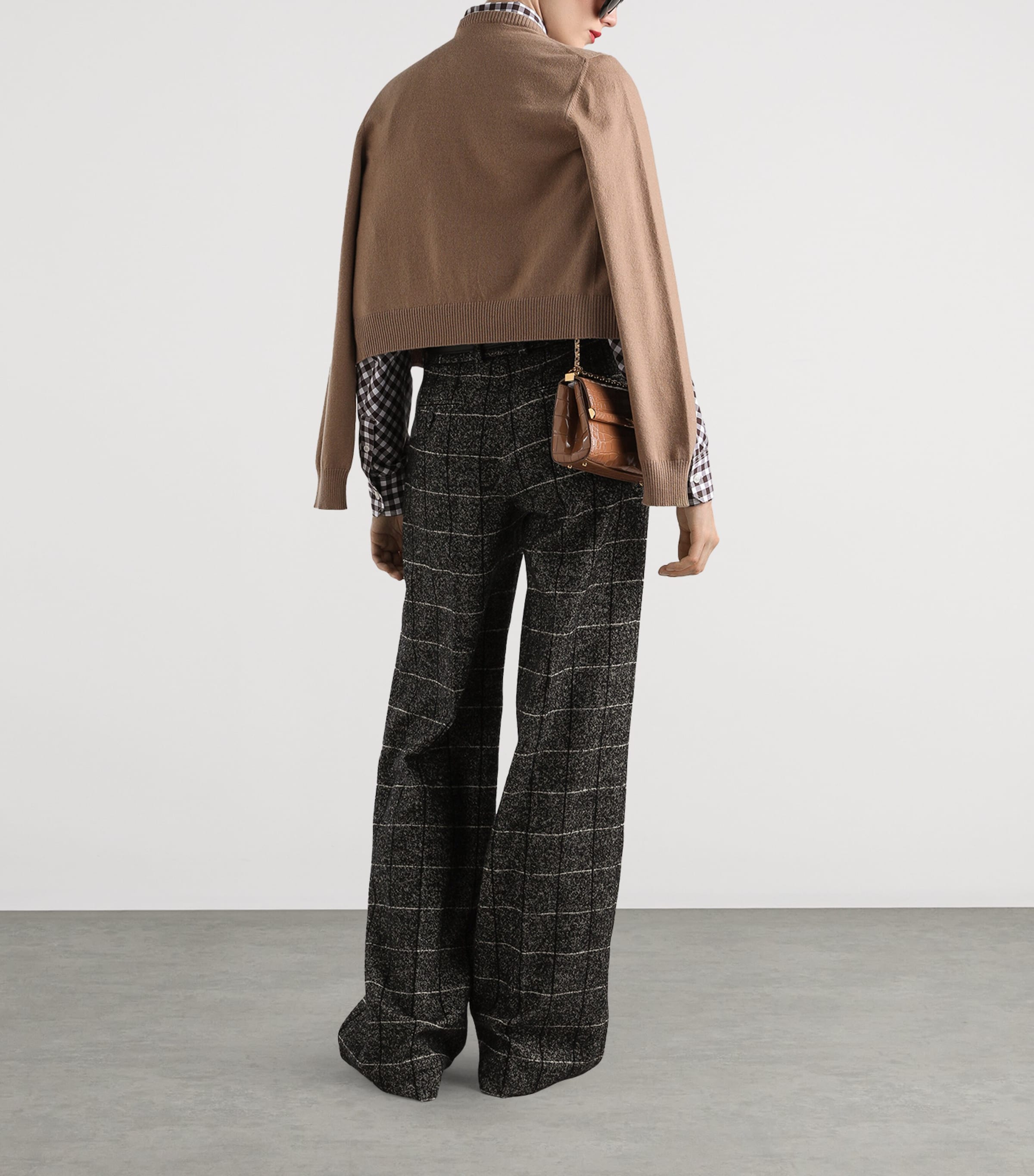 Cashmere Cardigan M2186-LIGHT BROWN Image 3