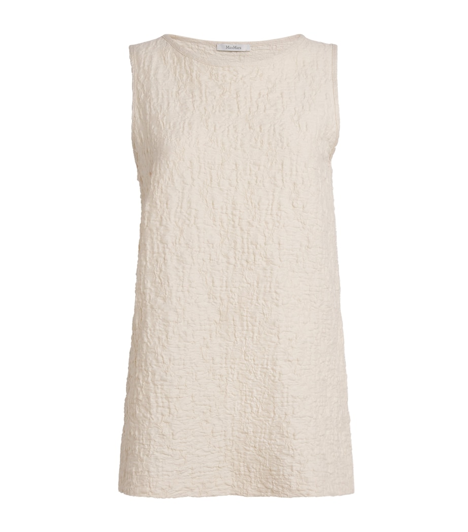 Cotton-Blend Textured Top IVORY Image 1