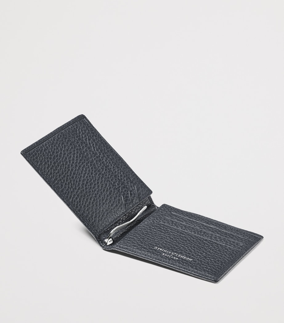 Leather Classic Bifold Wallet NAVY Image 3