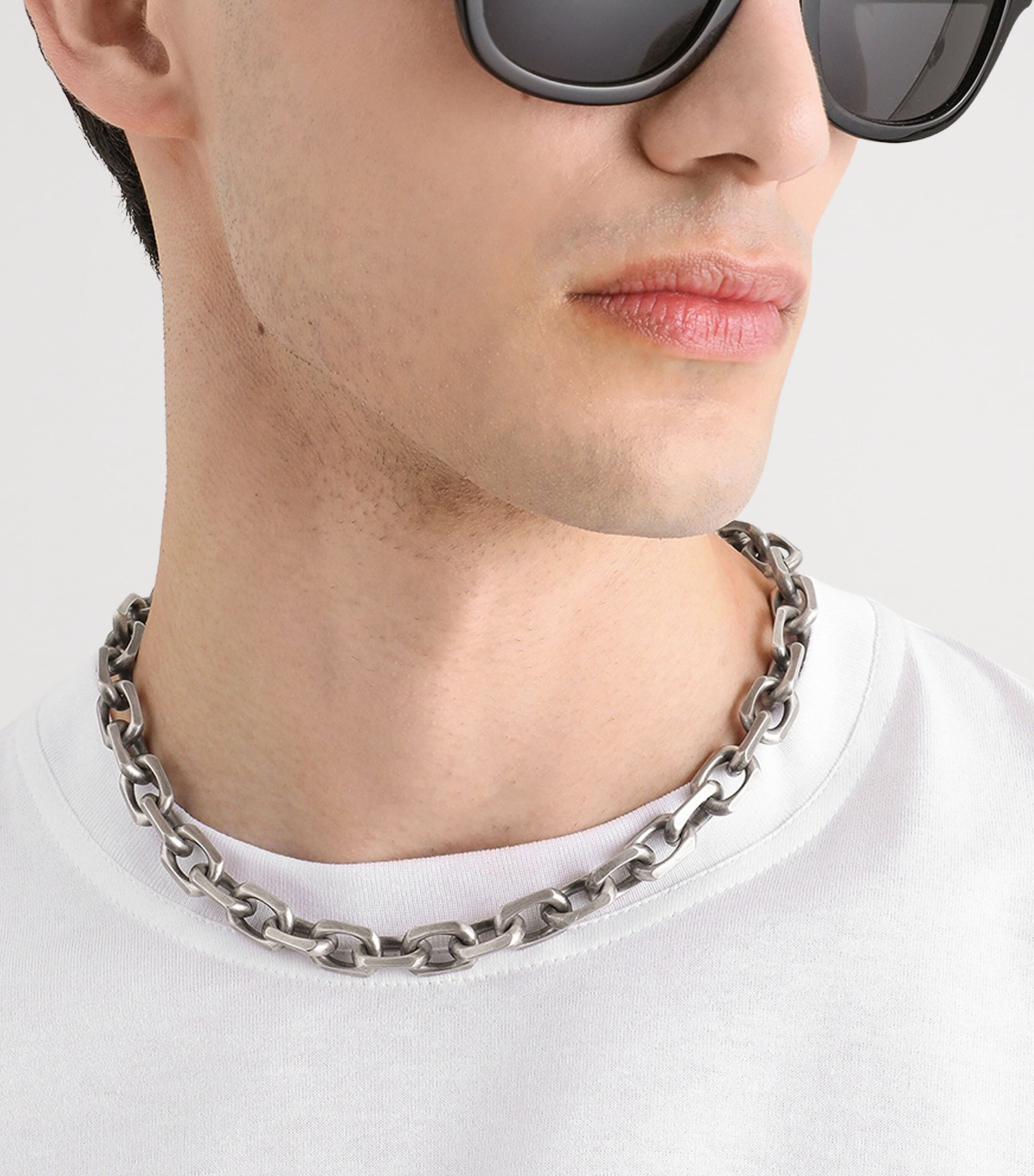 Dolce&Gabbana Chunky Padlock Necklace Antique Silver Image 2