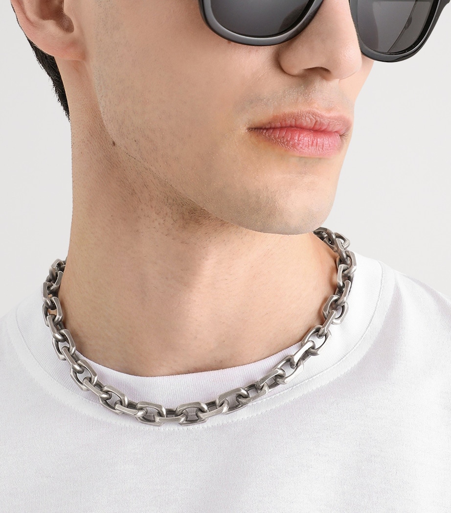 Dolce&Gabbana Chunky Padlock Necklace Antique Silver Image 2