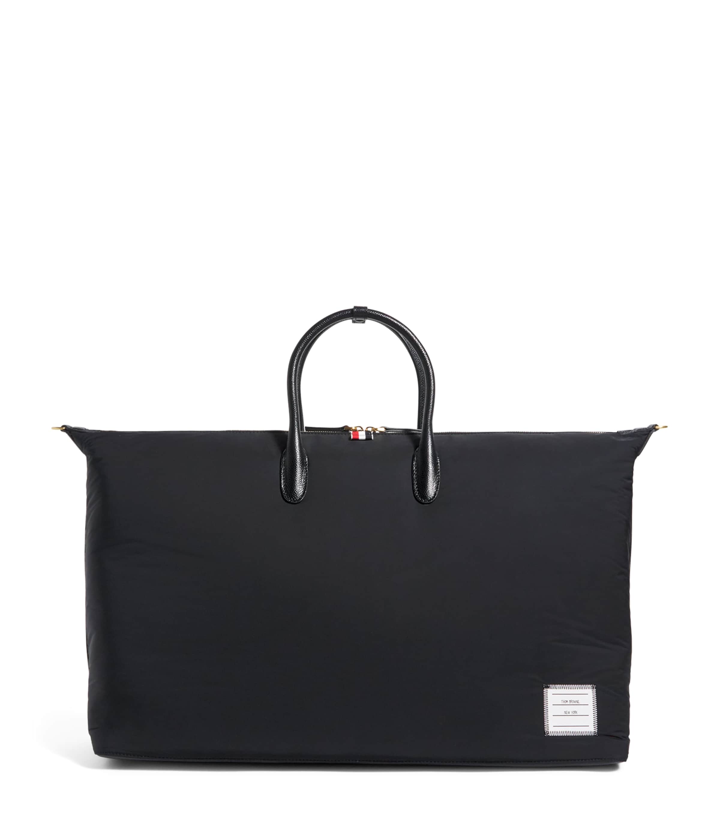 Thom Browne Twill Duffle Bag In Black