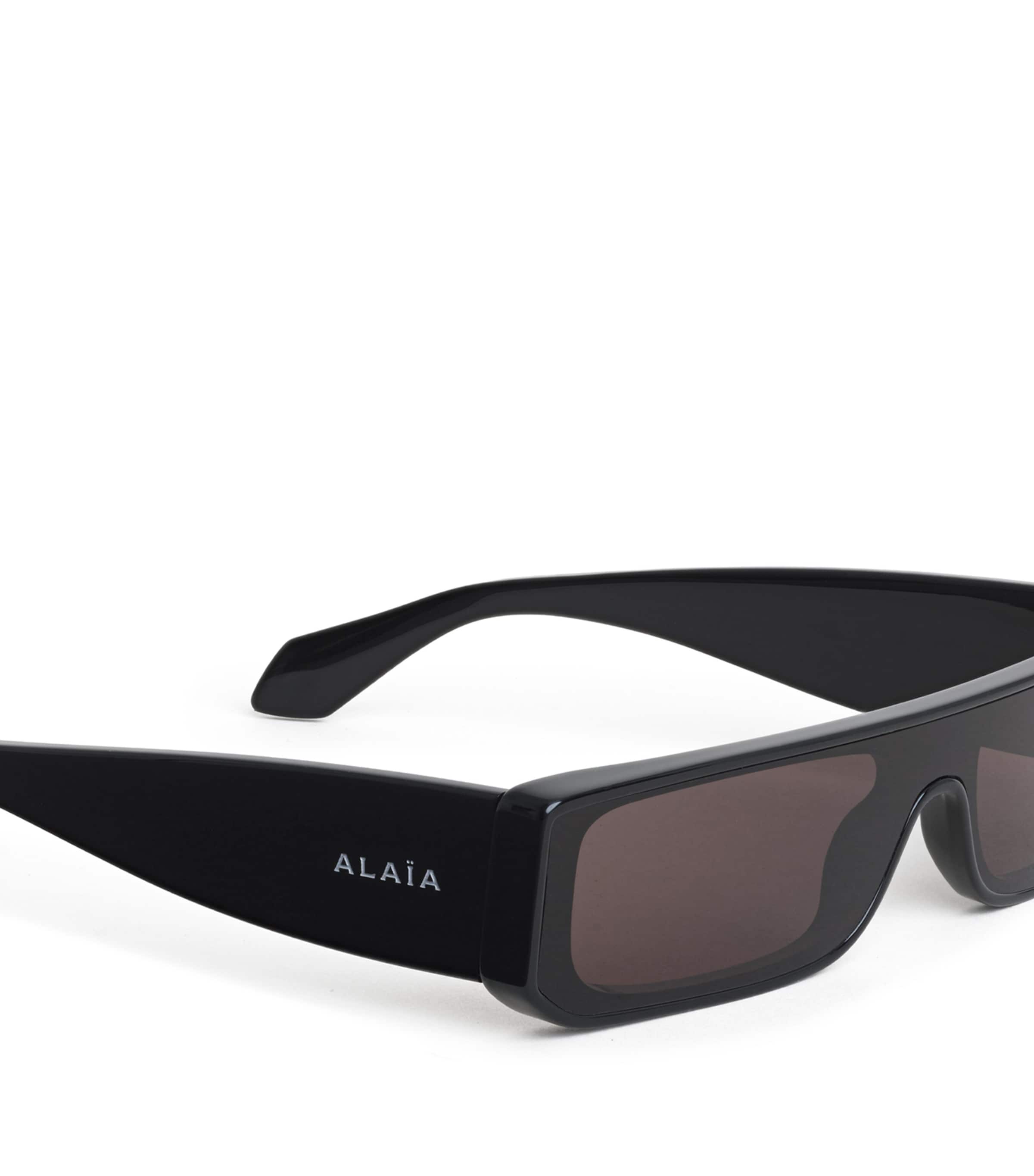Alaïa Acetate Rectangle Mask Sunglasses Black Image 3