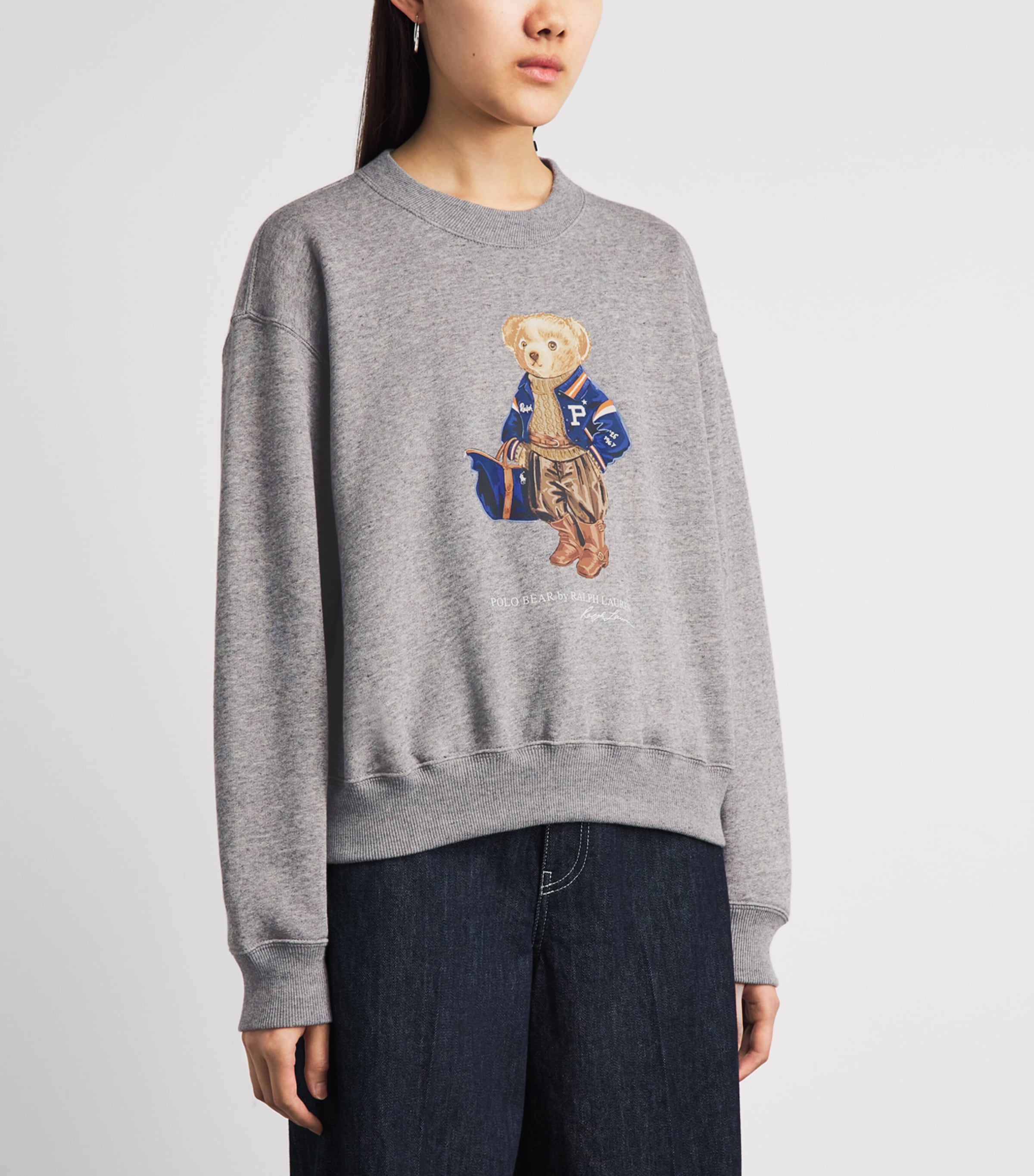 Polo Ralph Lauren Womens Polo Bear Sweatshirt Dark Vintage Heather Image 4