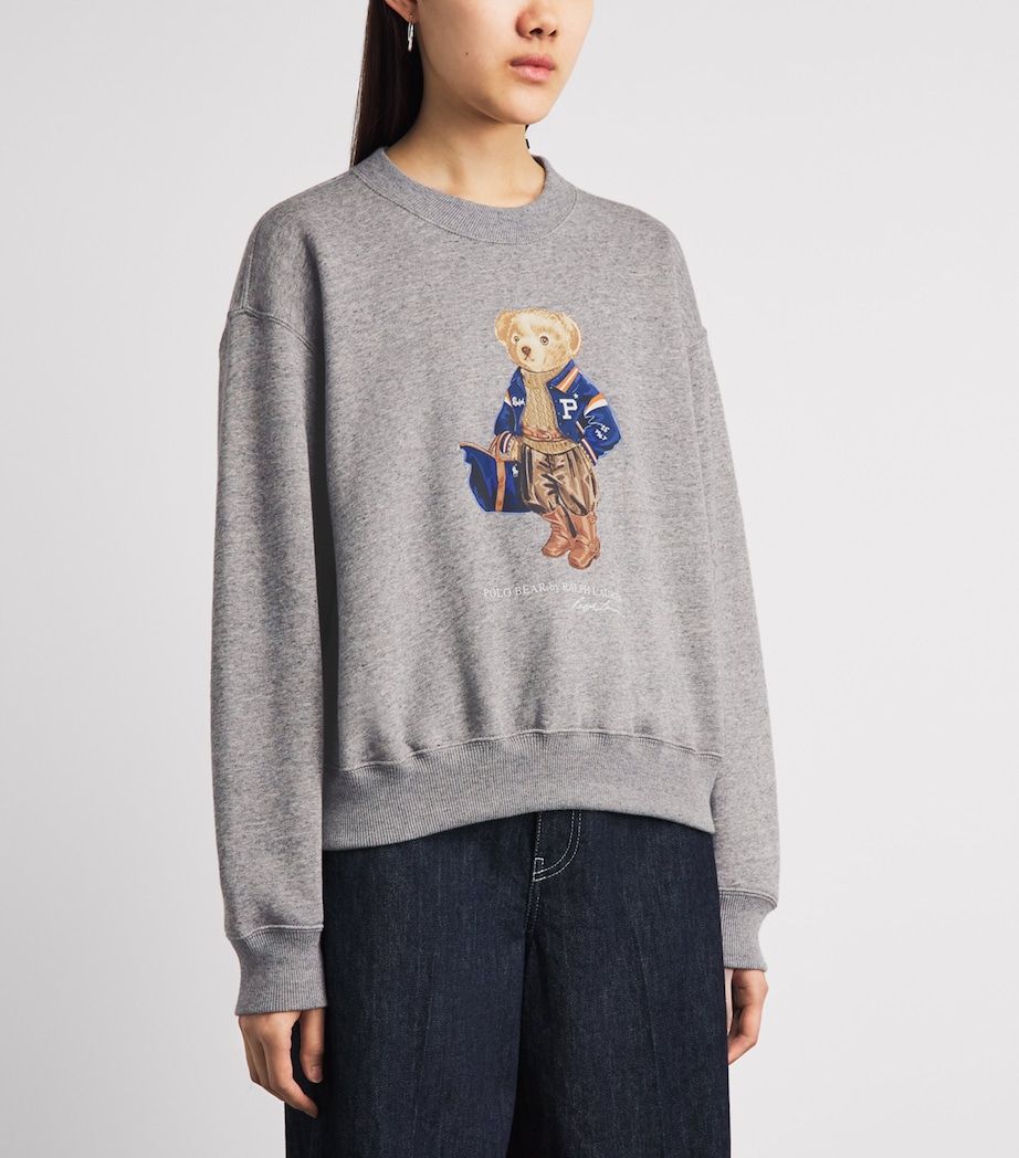 Polo Ralph Lauren Womens Polo Bear Sweatshirt Dark Vintage Heather Image 4