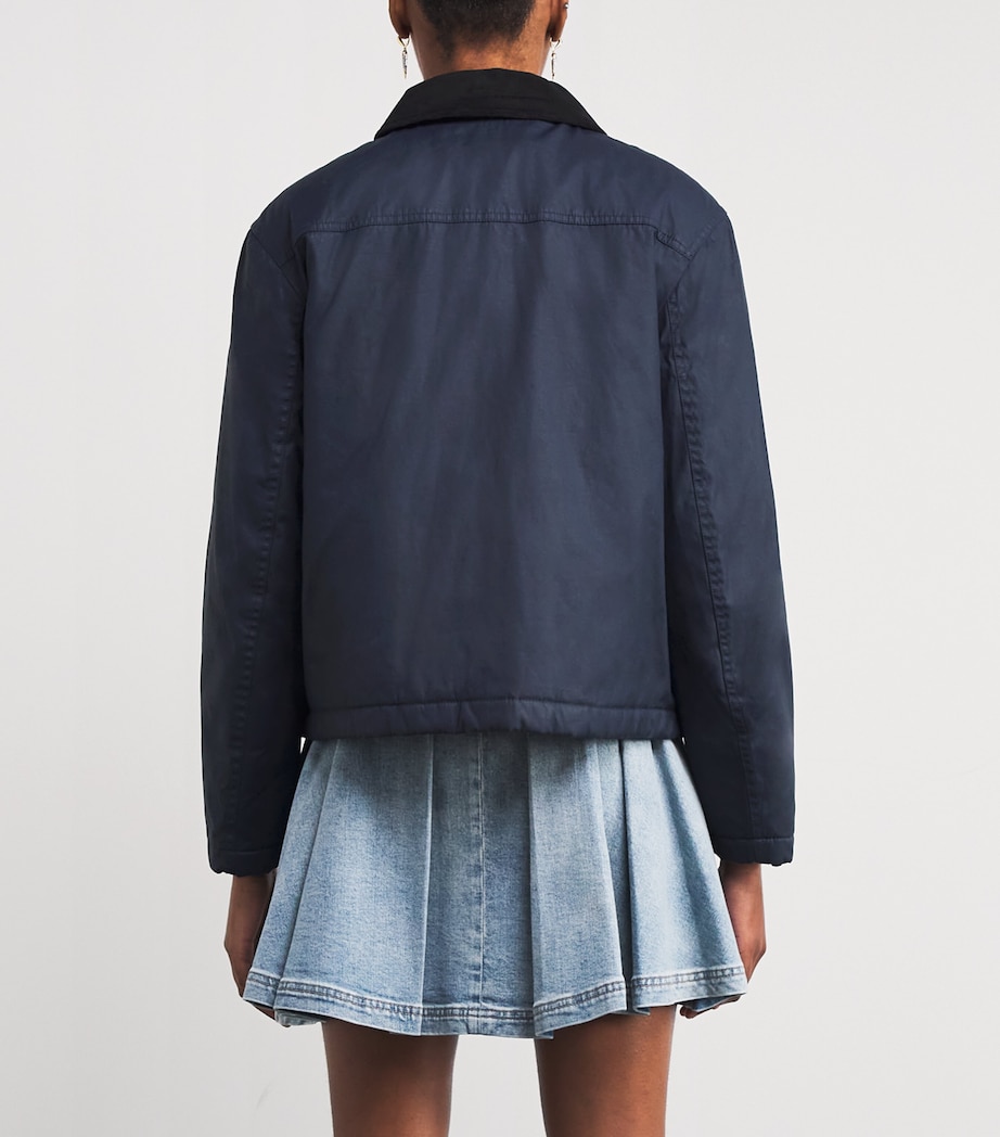 Waxed Cotton Parka NAVY Image 4