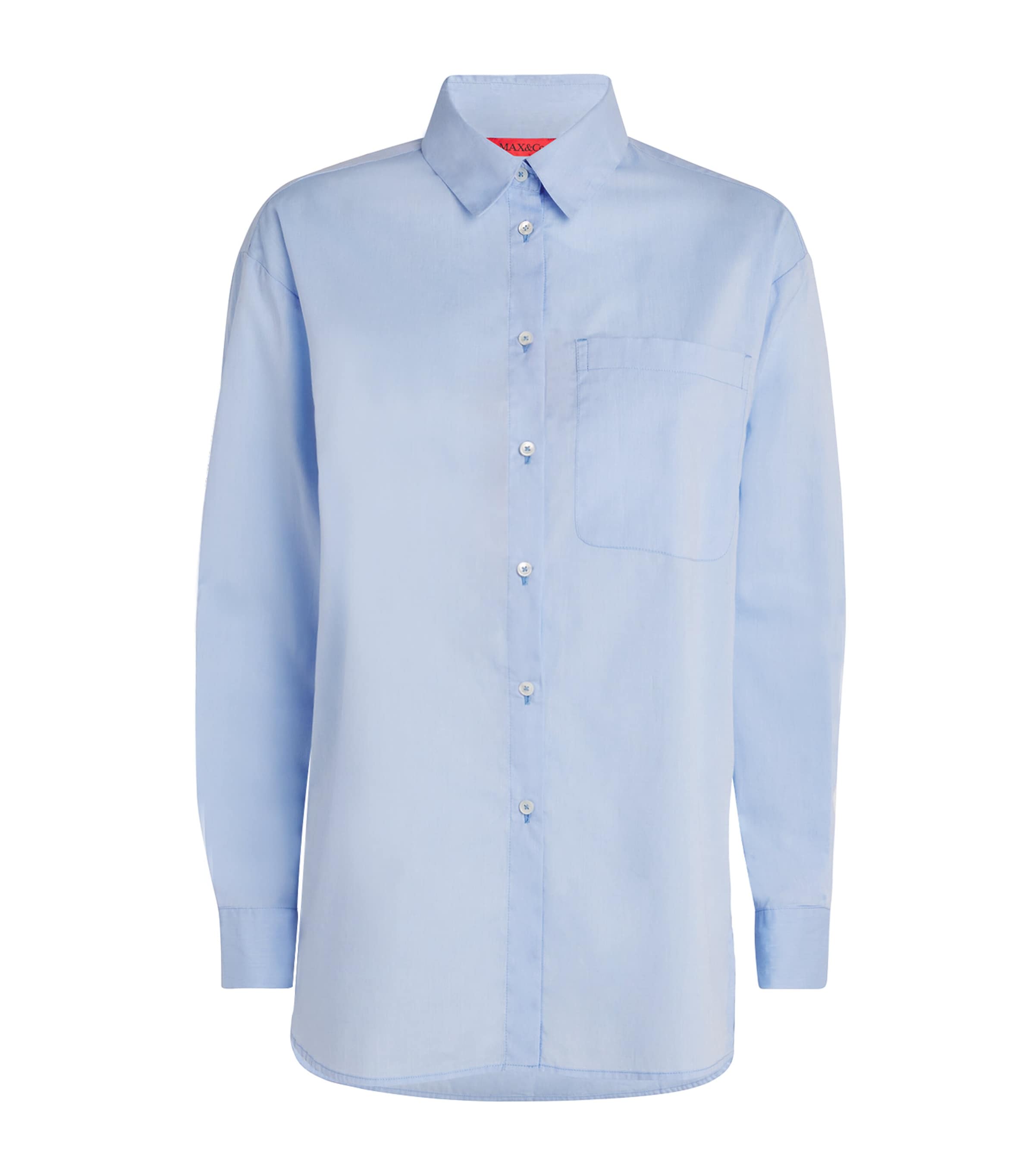 Max & Co Cotton Long-sleeve Shirt In Blue