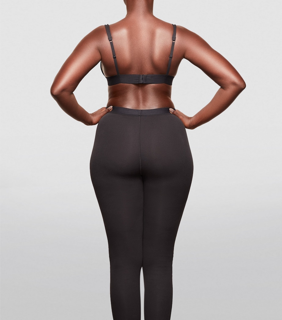 Skims Womens Ribbed Leggings Soot Image 4