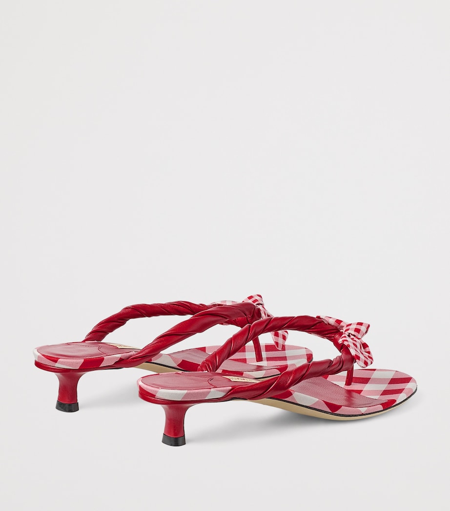 Liss 35 Leather Mules RUBY RED MIX Image 3