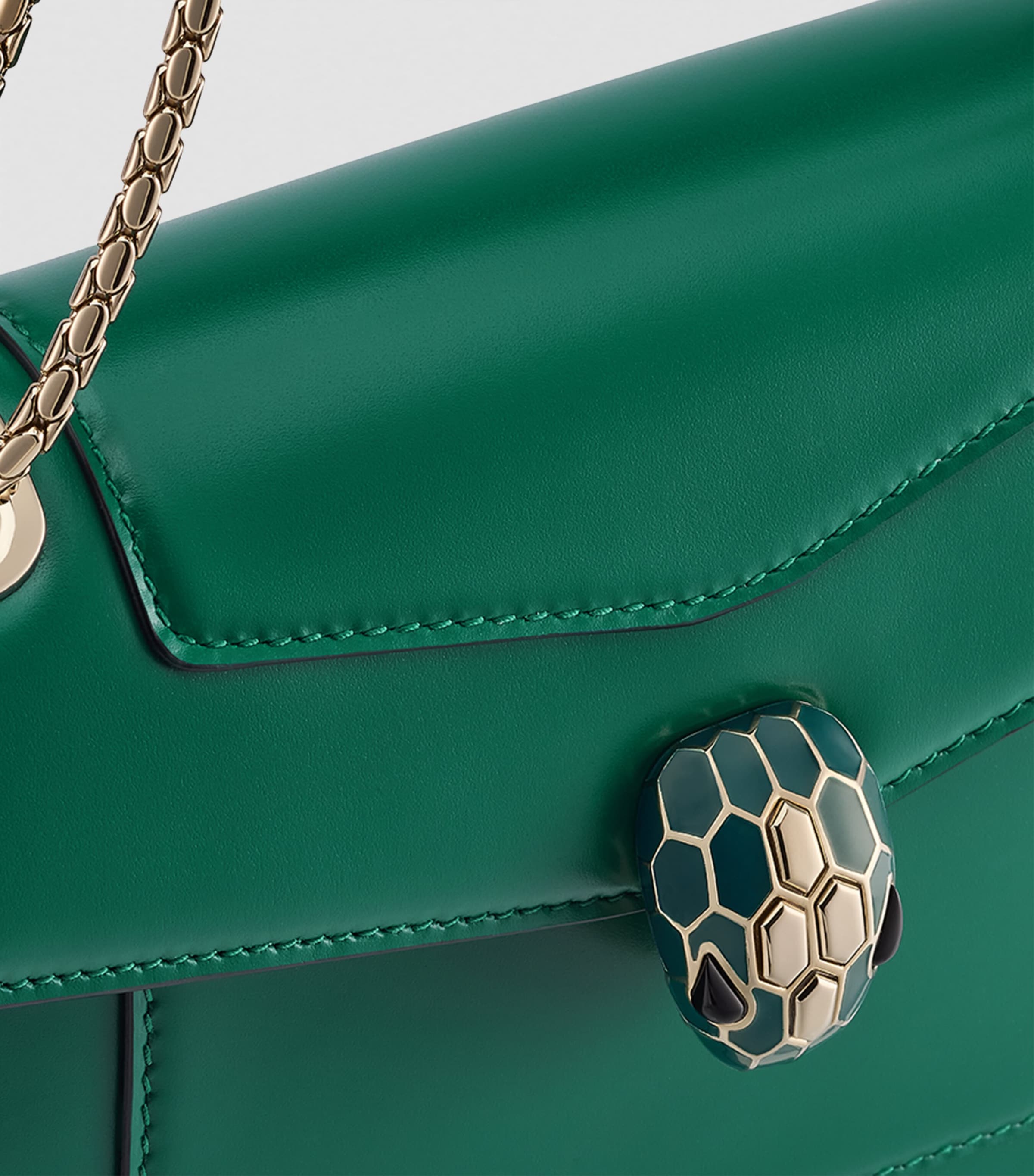 Leather Serpenti Forever Cross-Body Bag GREEN LIGHT Image 5