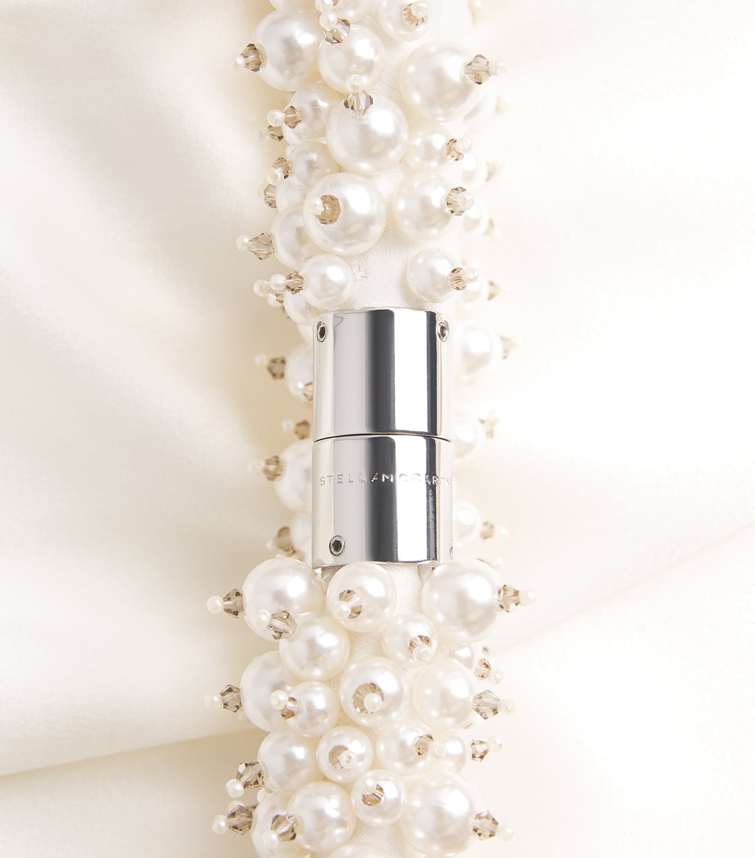 Satin Embellished Gown 9200 CREAM Image 5