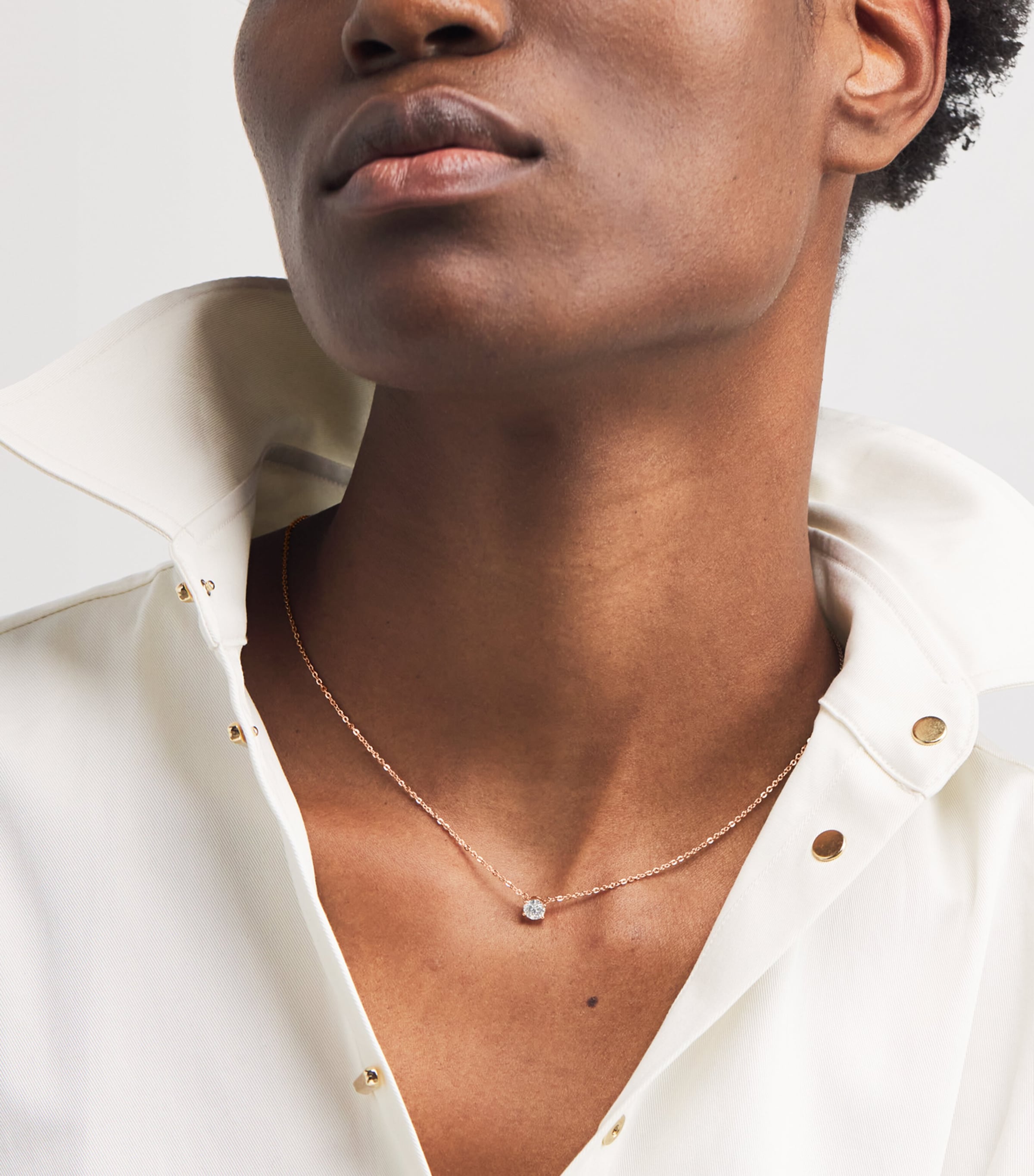 Rose Gold and Diamond Necklace (0.50ct) ROSE GOLD Image 2