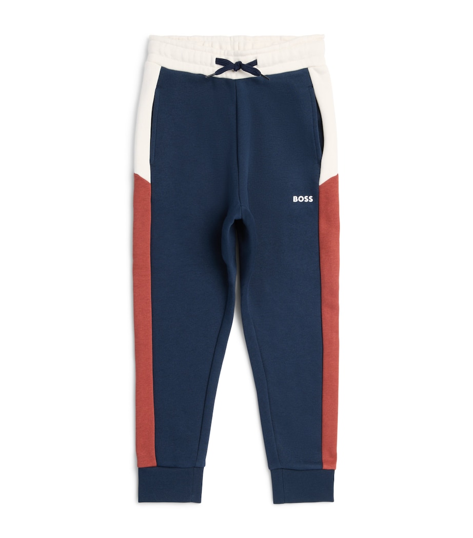 BOSS Kidswear Panelled Sweatpants (4-16 Years) Navy Image 1