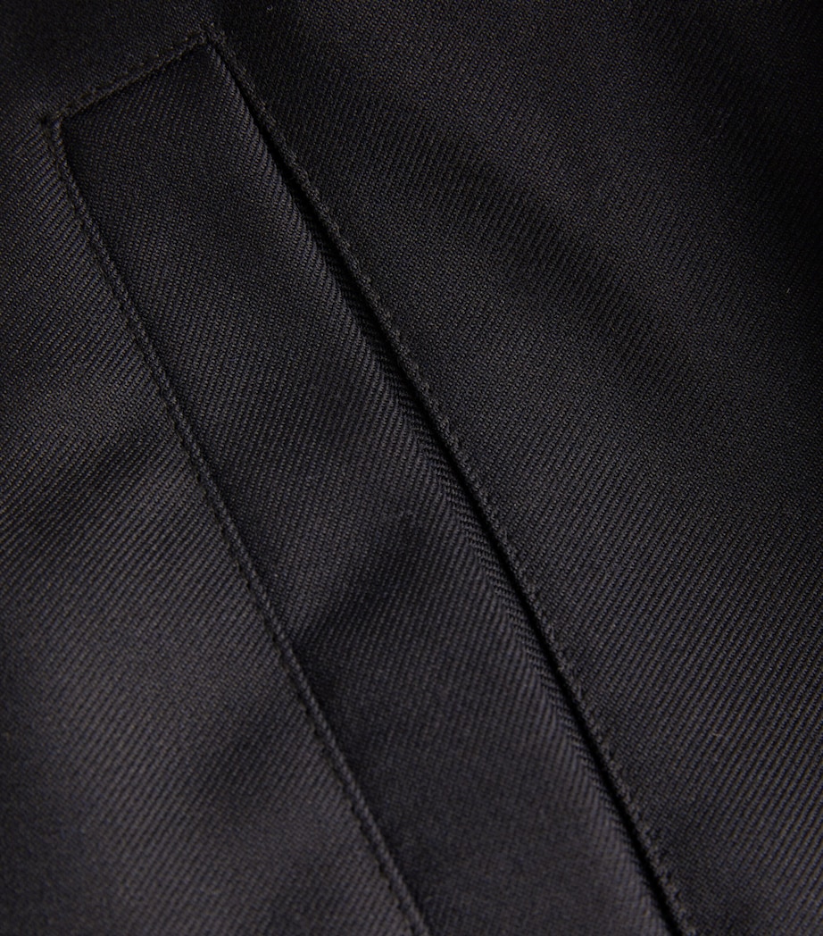 Zip-Up Bomber Jacket NAVY BLUE Image 5