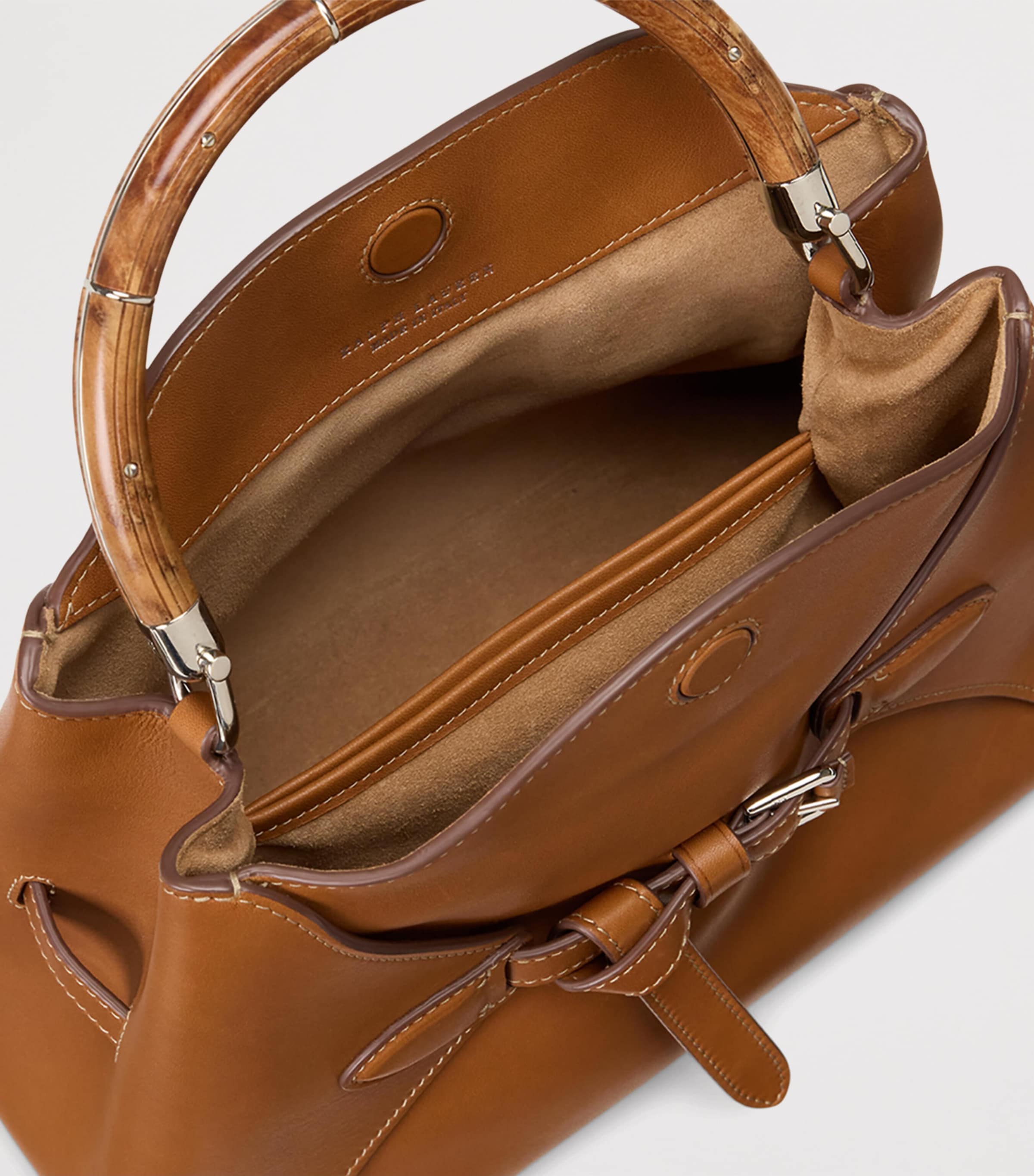 Ralph Lauren Collection Calfskin The Ralph Top-Handle Bag Rl Gold Image 4