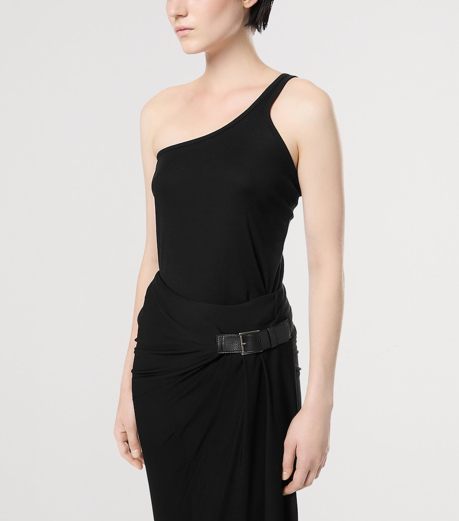 TOM FORD Womens Silk-Blend One-Shoulder Tank Top Naa Image 3