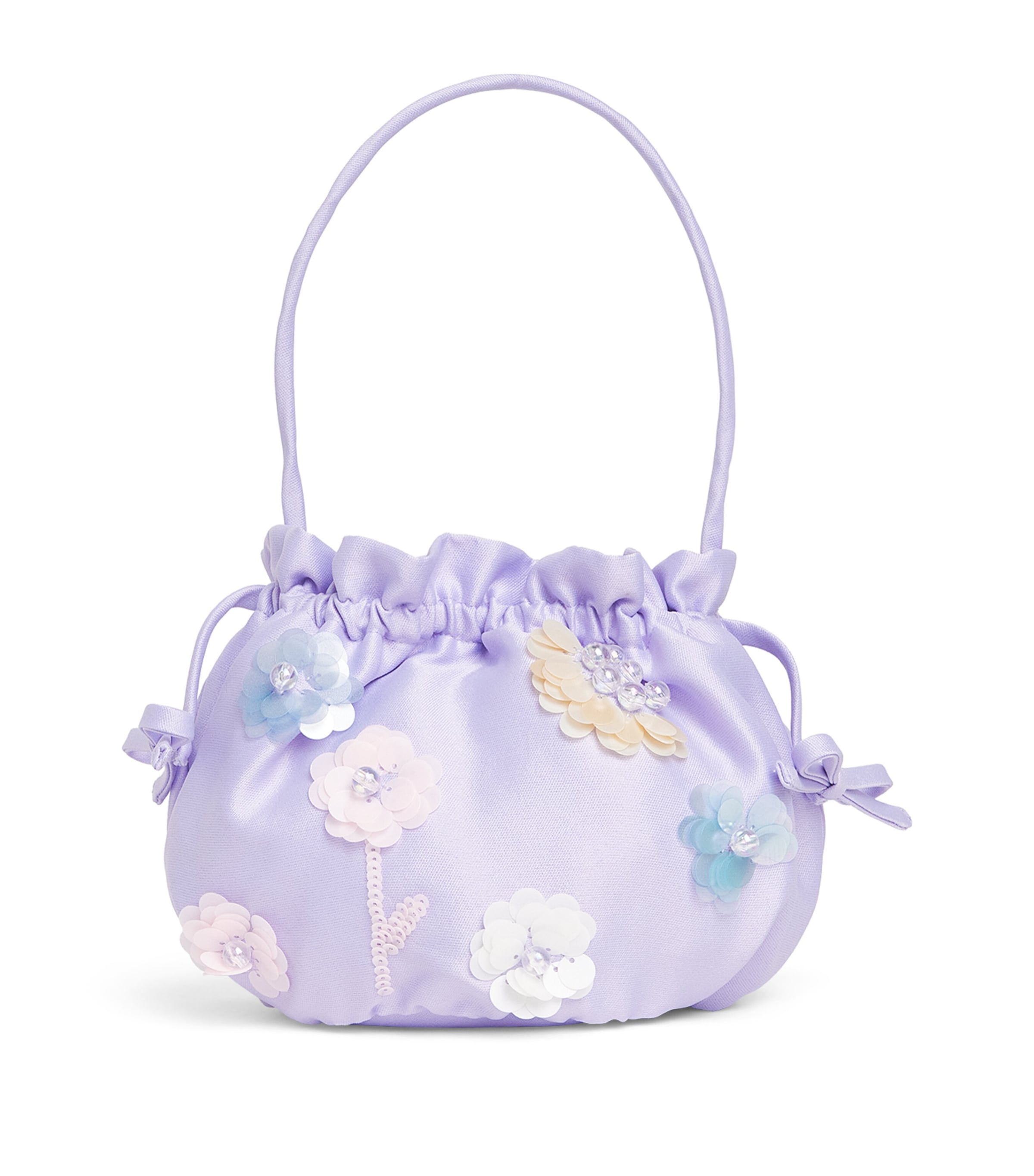 Self-Portrait Kids Embellished Top-Handle Bag Lilac Image 1