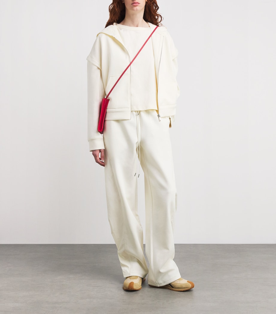 Cotton-Blend Jersey Hoodie WHITE Image 2