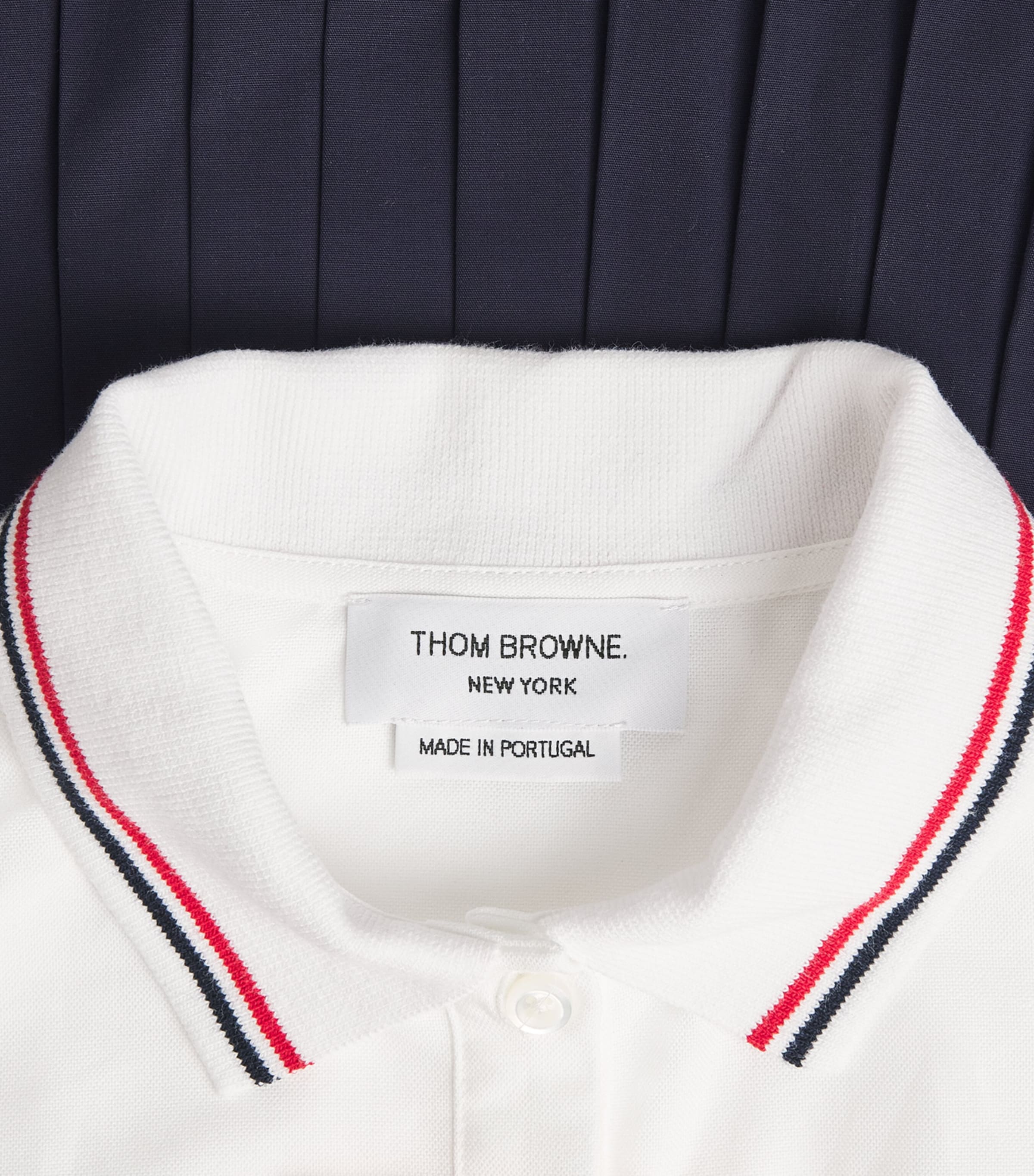 Thom Browne Kids Cotton Pleated Oxford Dress (2-12 Years) White Image 3