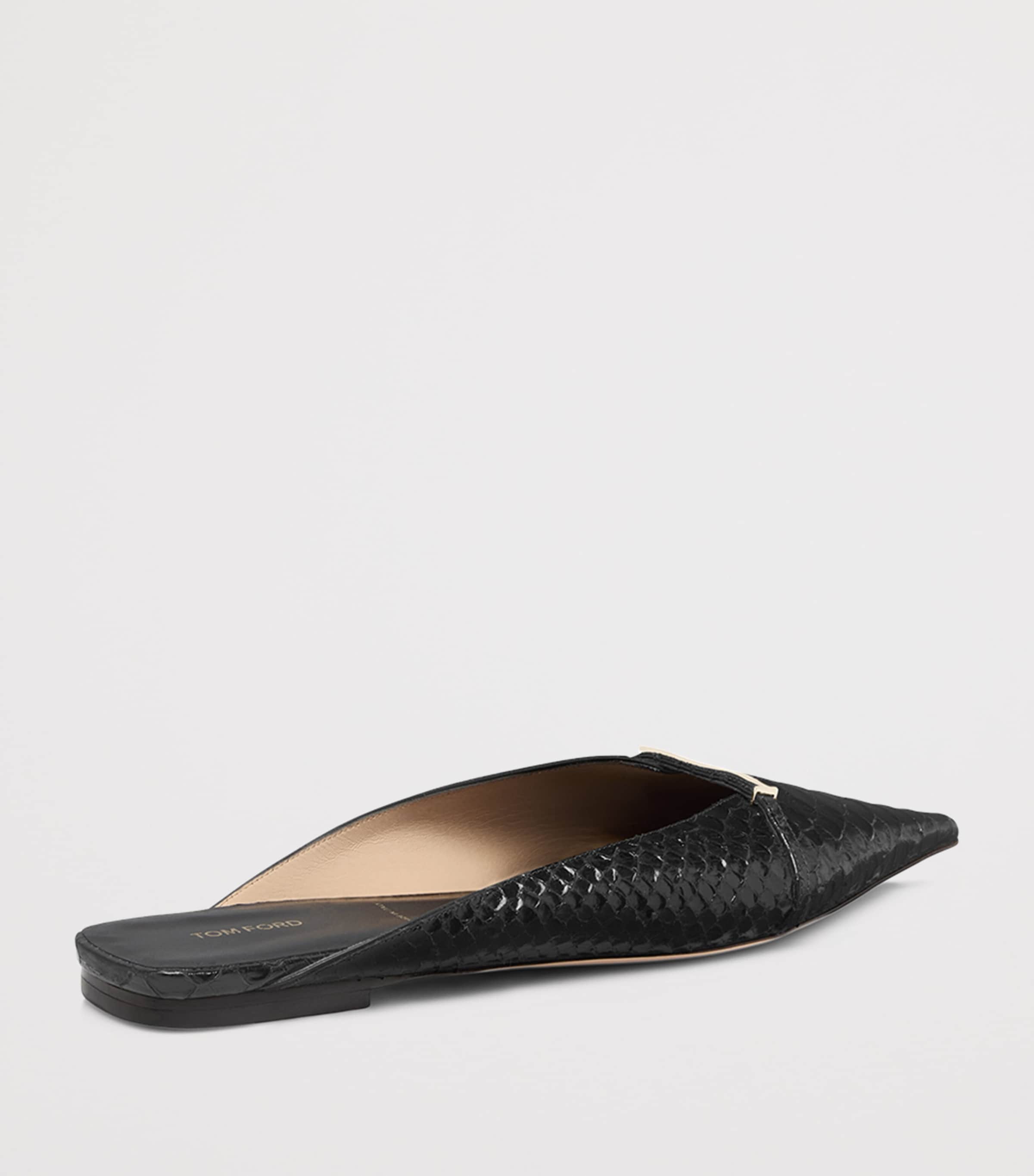 TOM FORD Python-Embossed Leather Julianne Mules Naa Image 5