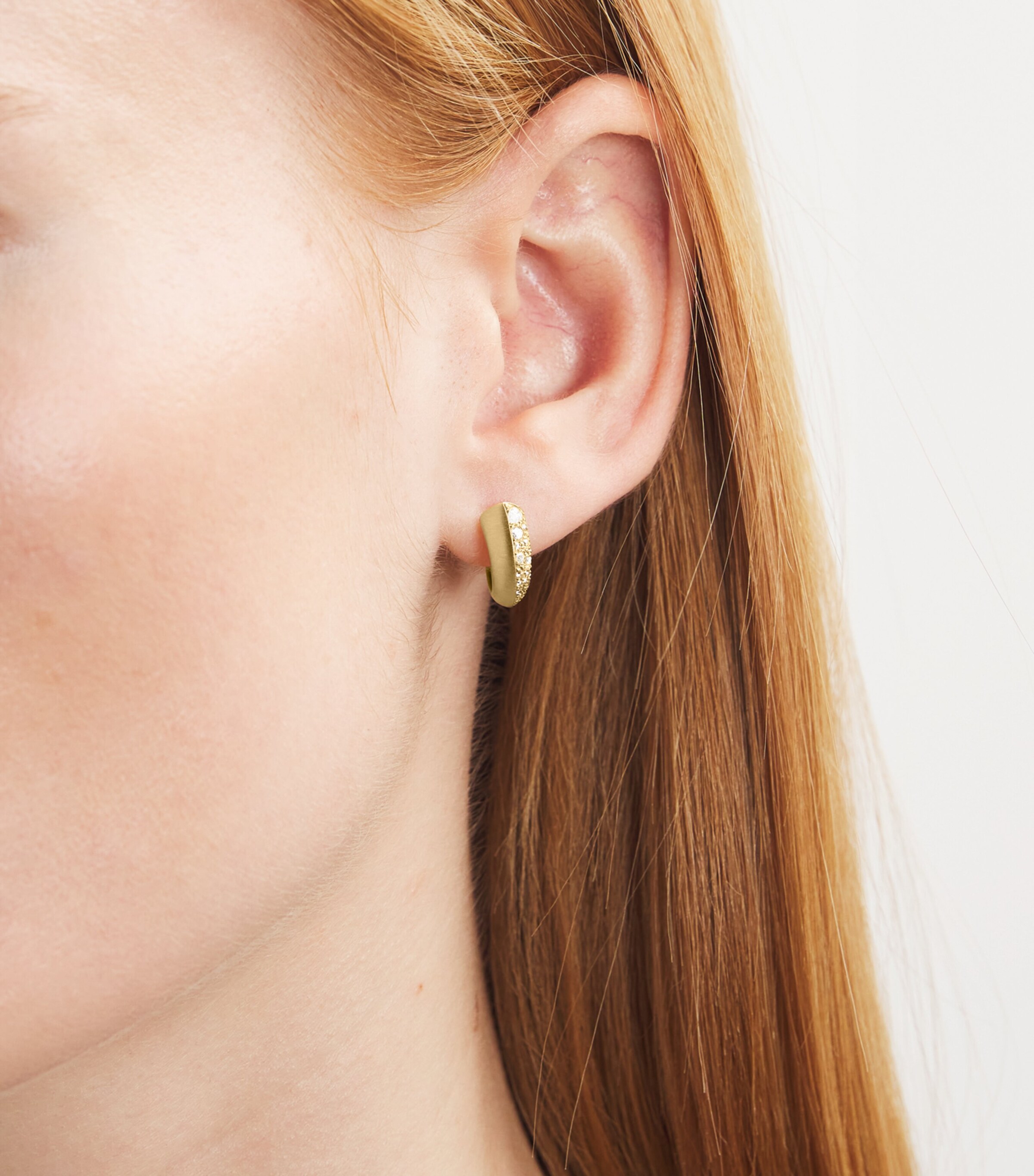 Yellow Gold and Diamond Alchemy Frankie Huggie Earrings YELLOW GOLD Image 2