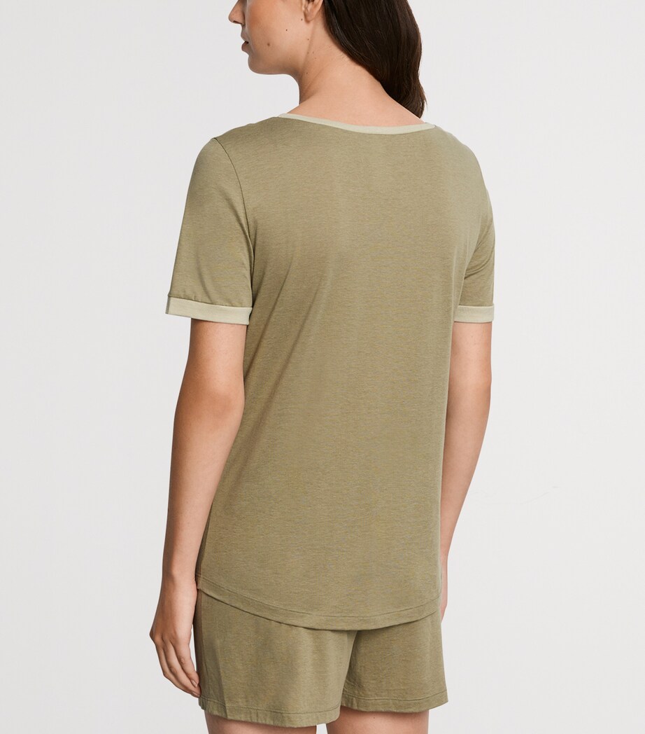 Cotton-Blend Laura Pyjamas COVERT GREEN Image 3