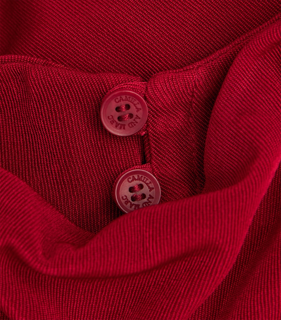 CAMILLA AND MARC Womens Draped Ravine Midi Dress Cherry Image 6
