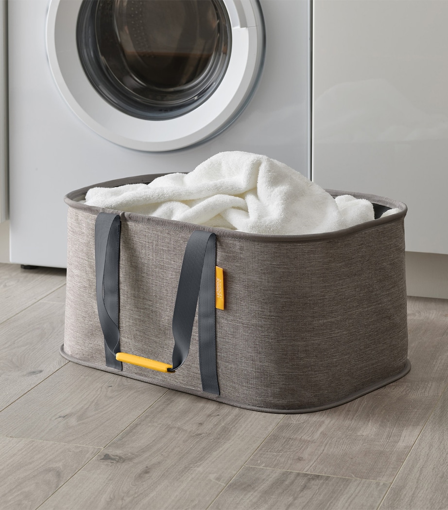 Holdall Collapsible Laundry Basket (35L) GREY Image 4