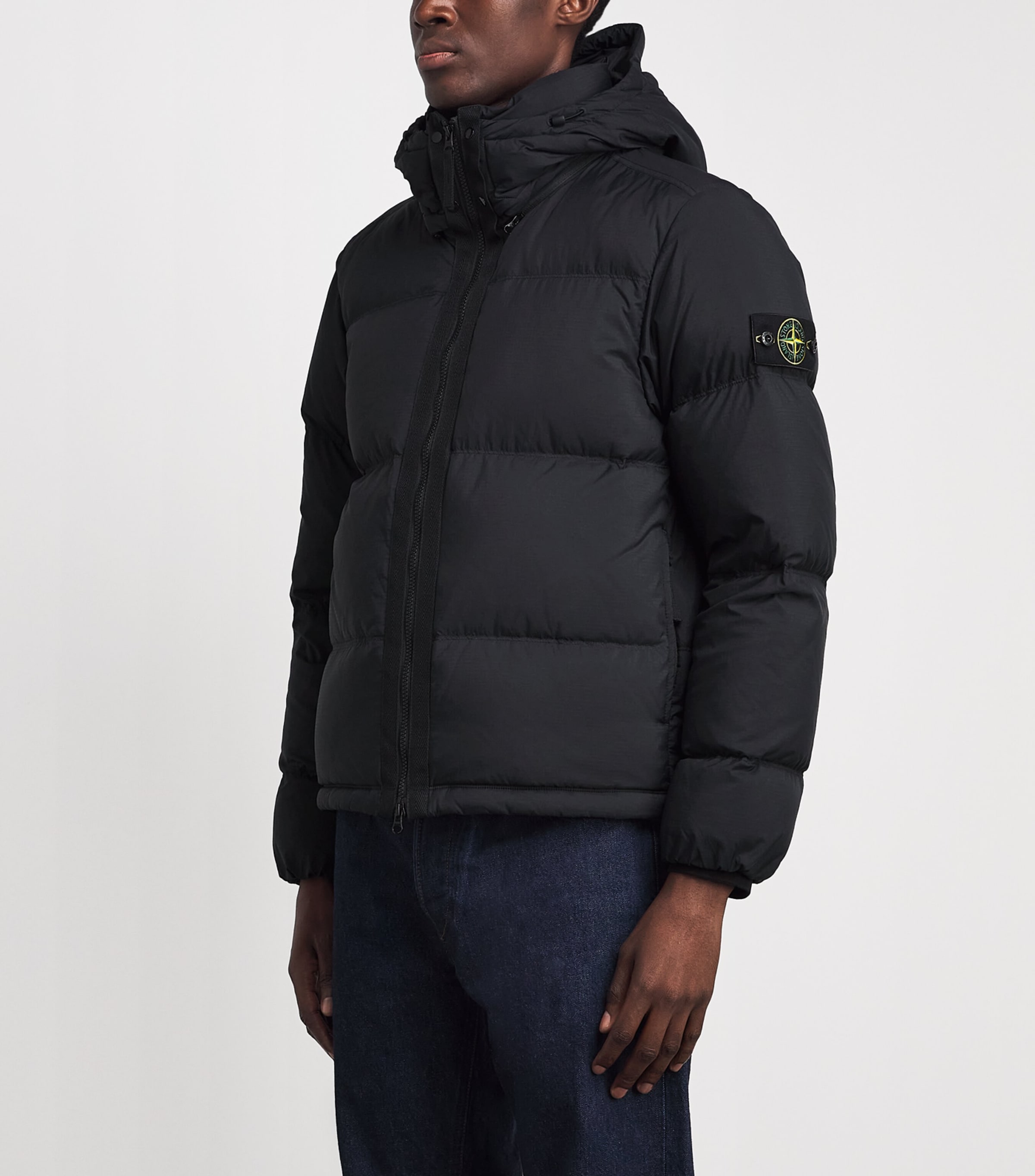 Stone Island Mens Ripstop Down-Padded Coat Image 4
