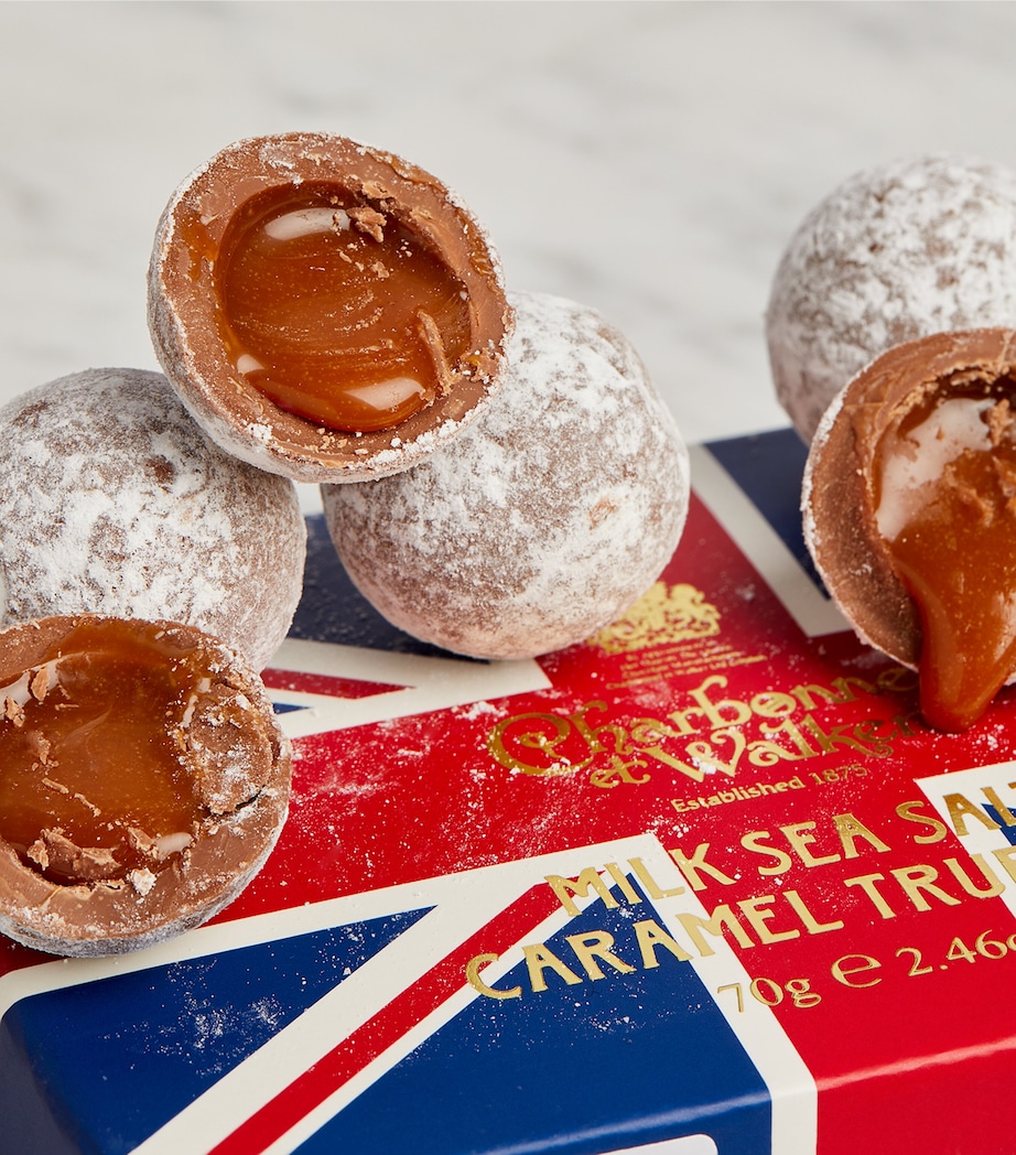 Milk Sea Salt Caramel Union Jack Truffles (70g) NO COLOUR Image 4