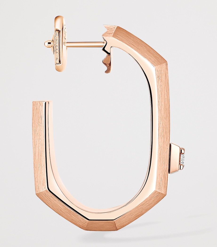 Messika Moderniste Medium Pink Gold and Diamond Single Hoop Earring Pink Gold Image 3