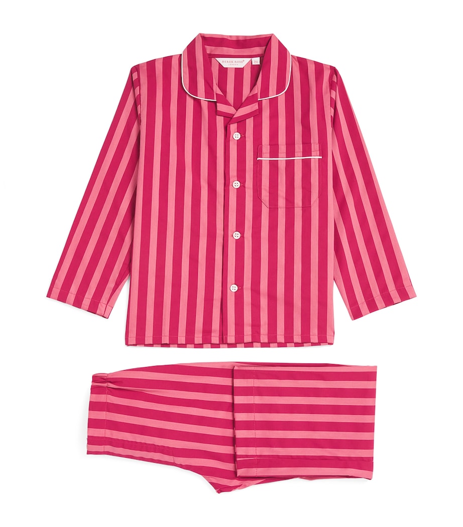 Cotton Batiste Stripe Capri Pyjamas (13-16 Years) PINK Image 1