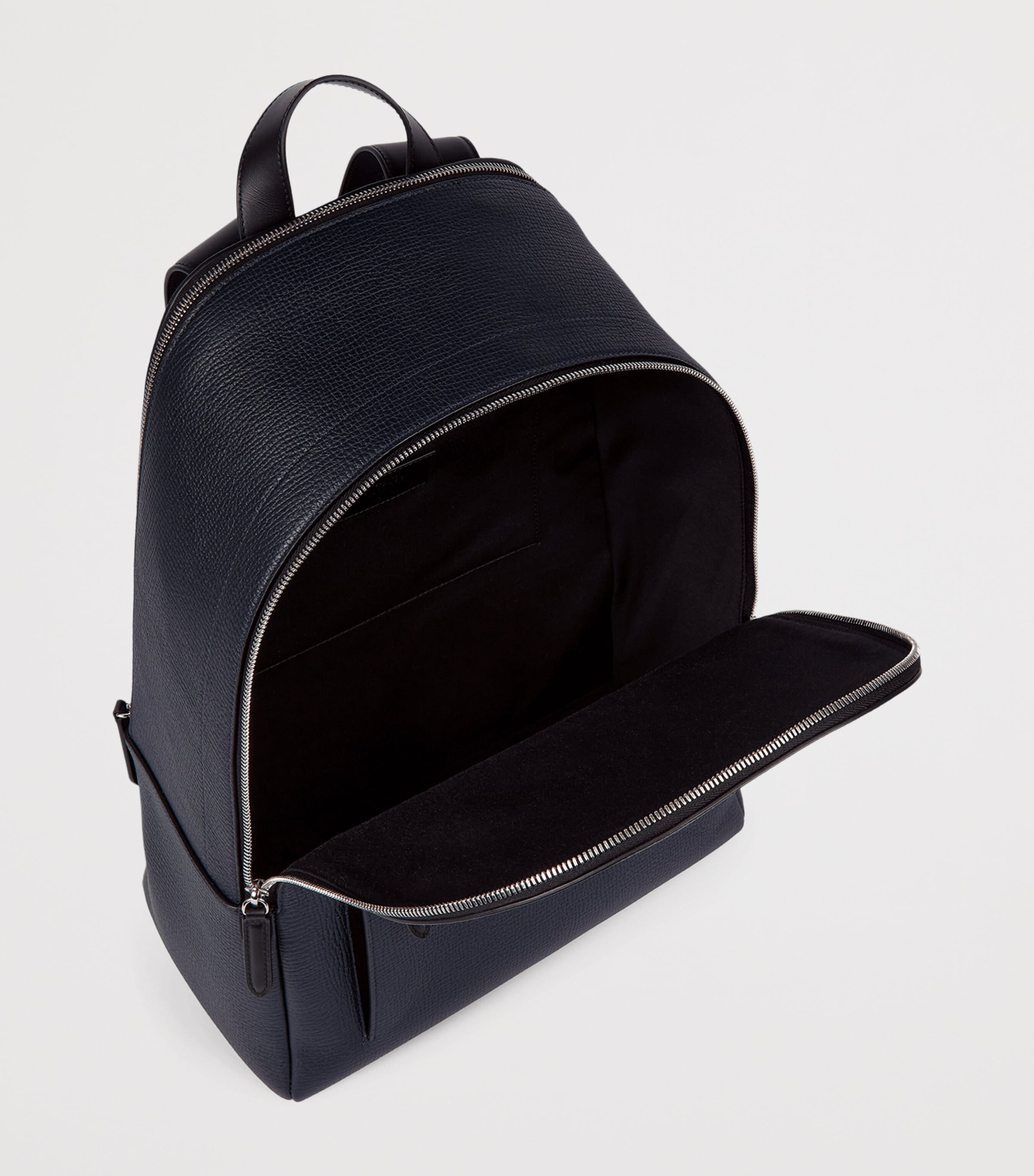 Smythson Leather Ludlow Backpack Navy Image 4