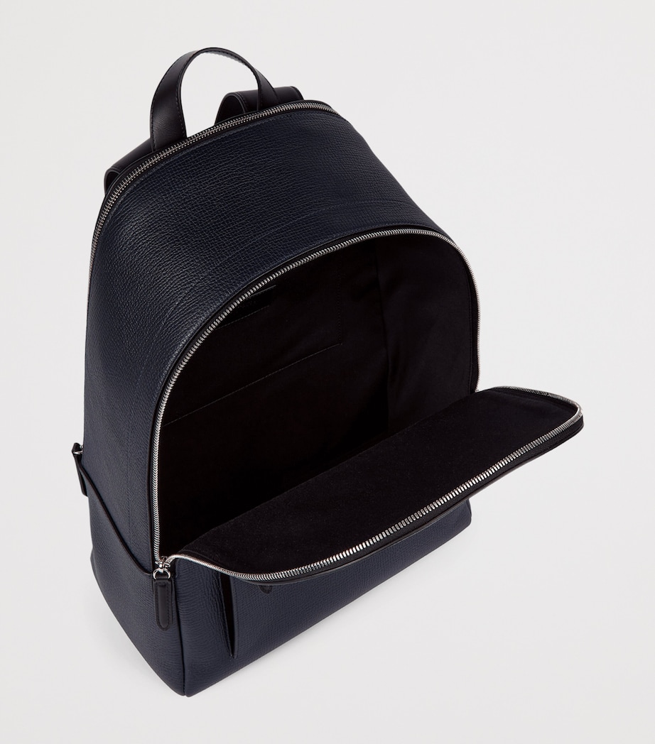 Smythson Leather Ludlow Backpack Navy Image 4