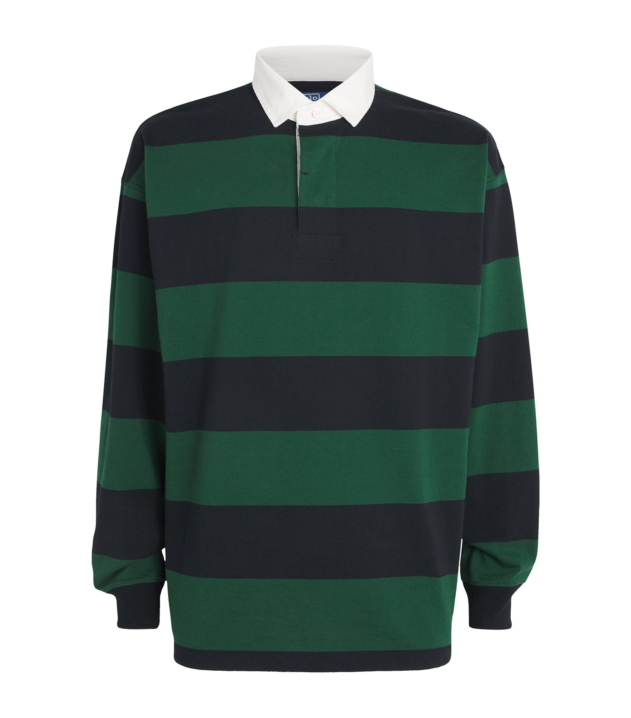 Polo Ralph Lauren Green Cotton Stripe Big Fit Rugby Shirt | Harrods US