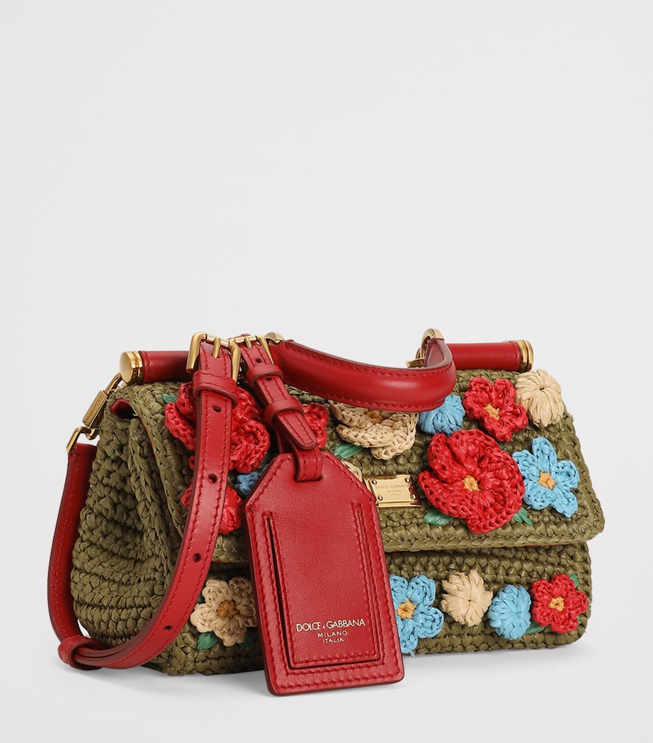 Dolce&Gabbana Woven My Sicily Top-Handle Bag Green/mul Image 4