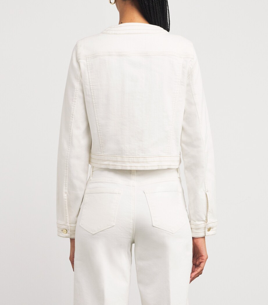 Cropped Kiya Denim Jacket TOASTED ECRU Image 4