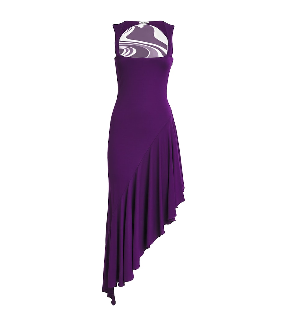 Alaa Purple Jersey Asymmetric Mini Dress | Harrods US Alaa Purple Jersey Asymmetric Mini Dress | Harrods US