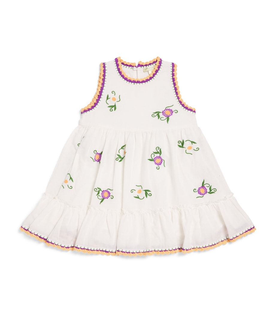 Stella McCartney Kids Cotton-Linen Embroidered Dress (3-14+ Years) Image 1