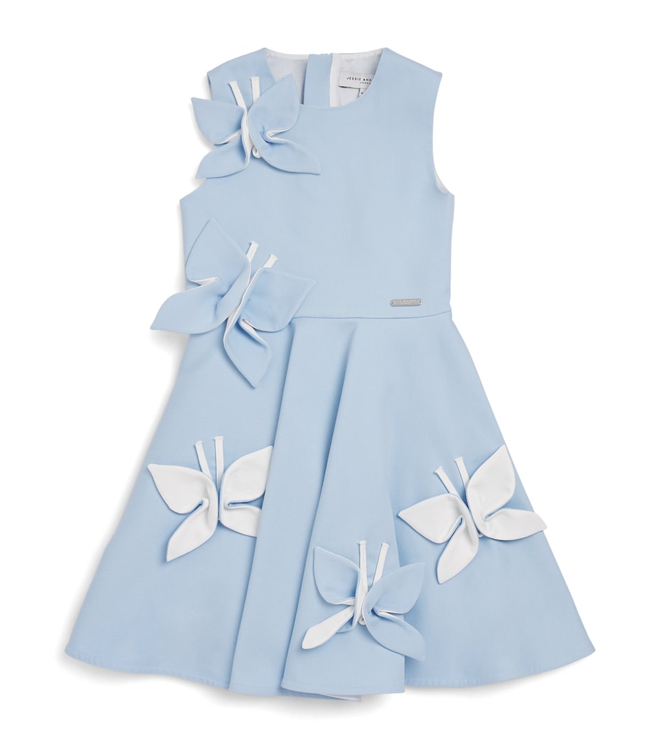 Satin Floral Appliqué Butterfly Dress (3-8 Years)