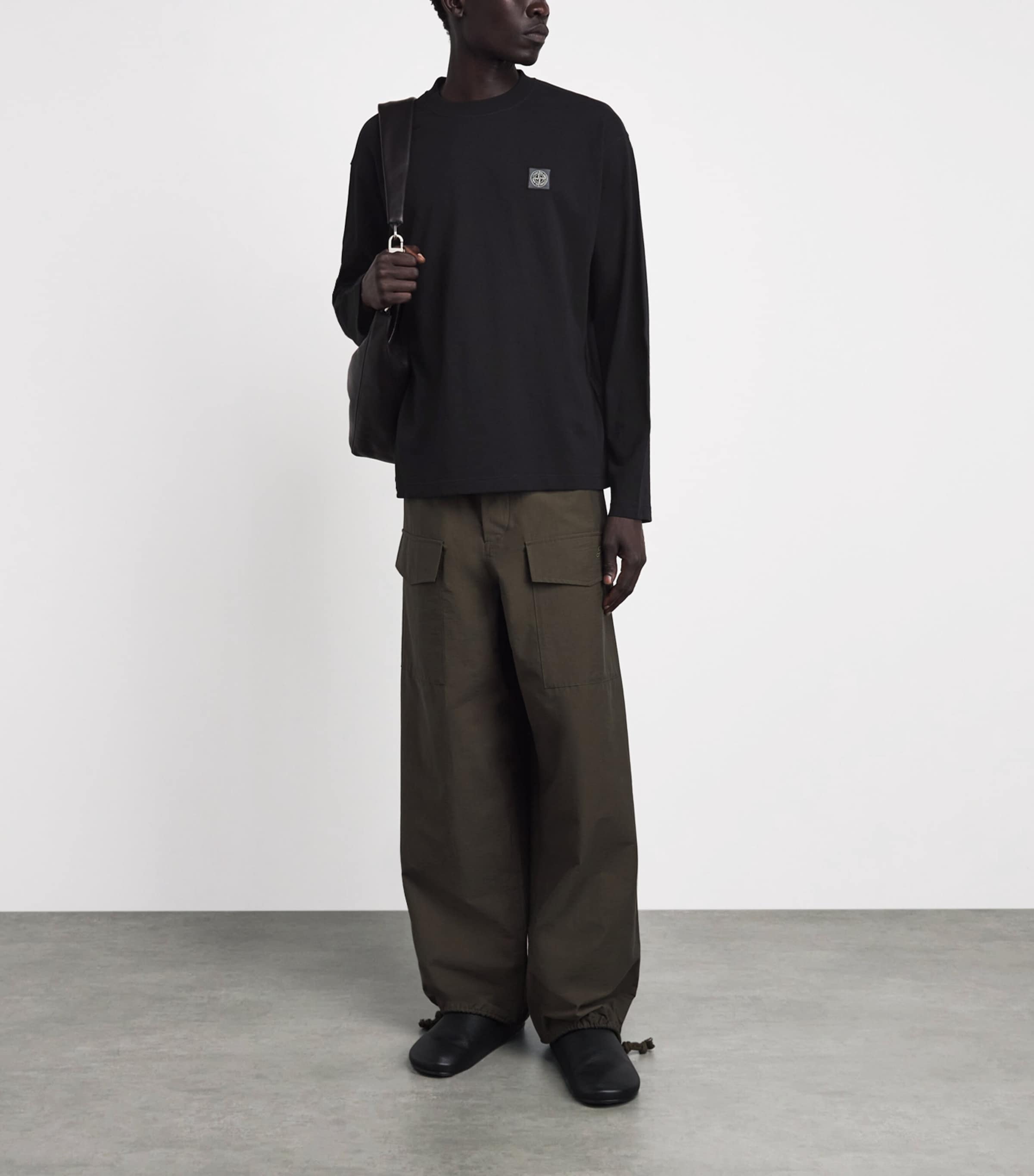 Stone Island Mens Compass Slim Long-Sleeve T-Shirt Image 2