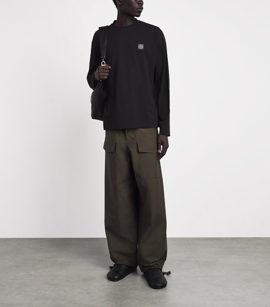 Stone Island Mens Compass Slim Long-Sleeve T-Shirt Image 2