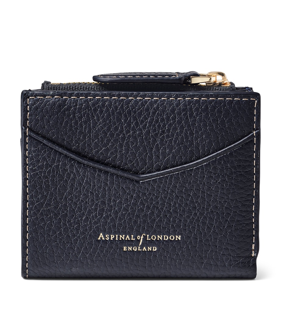 Aspinal Of London Leather Hudson Pocket Wallet Navy Image 1