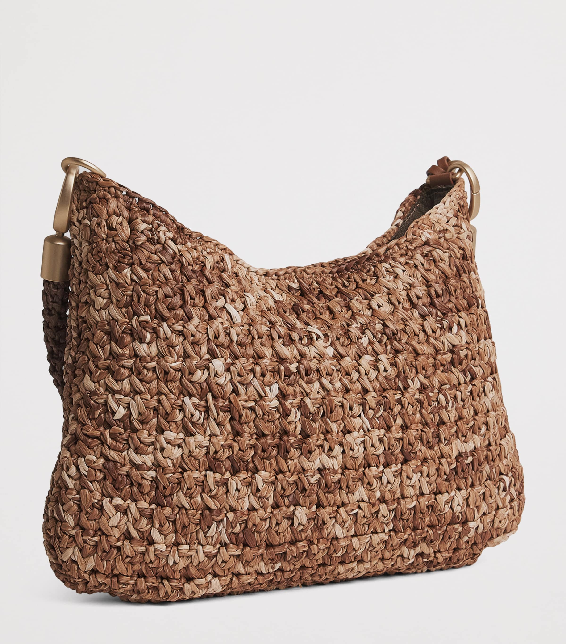 Eleventy Raffia Woven Shoulder Bag Vicuna Image 3