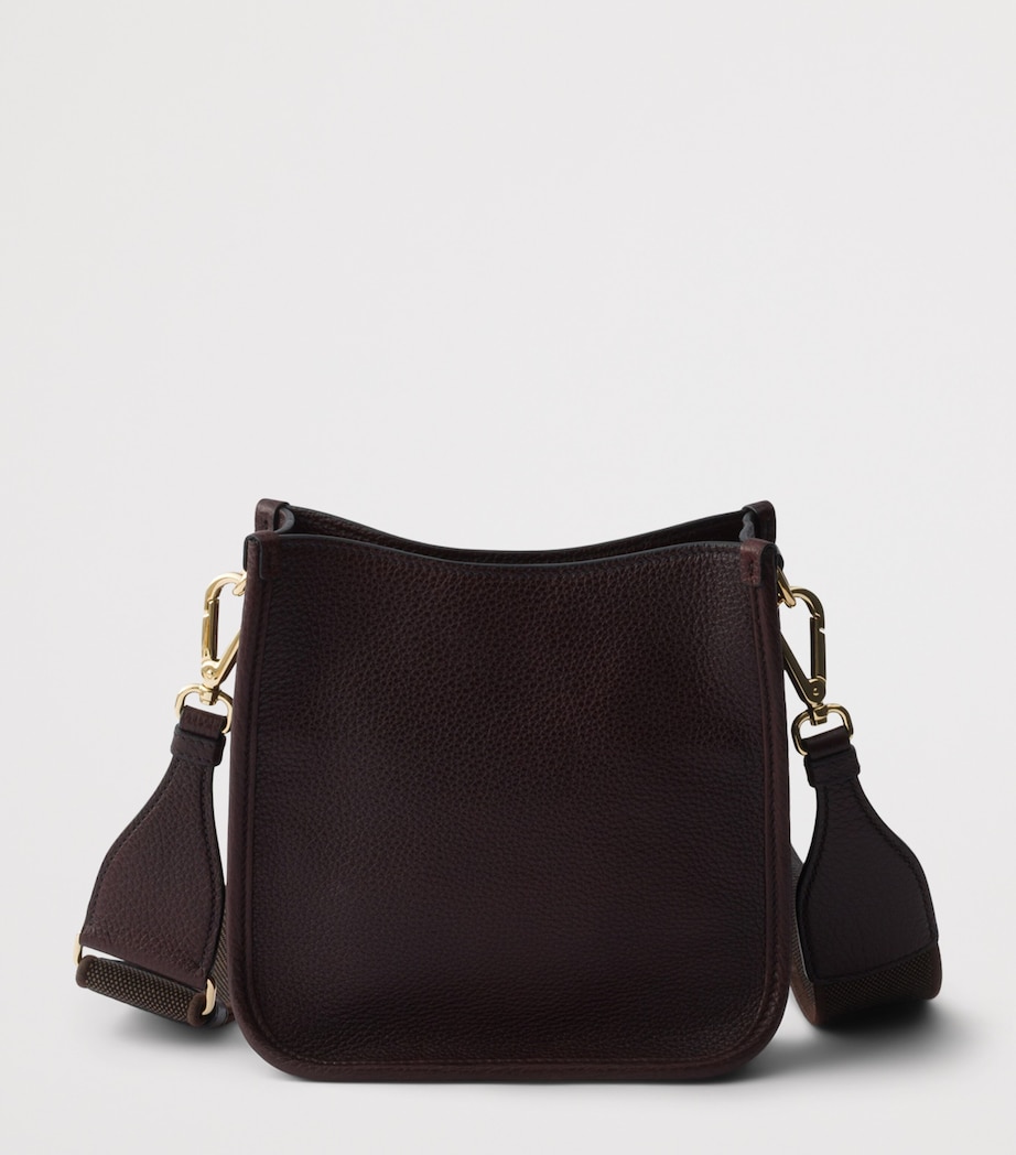 Prada Mini Leather Shoulder Bag Brown Image 3