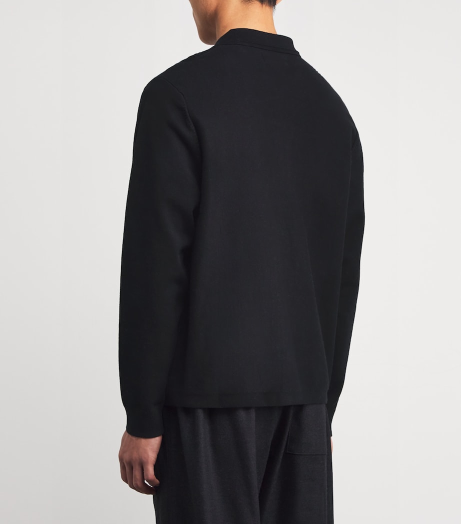 Cotton-Cashmere Lennox Shirt Jacket BLACK Image 4