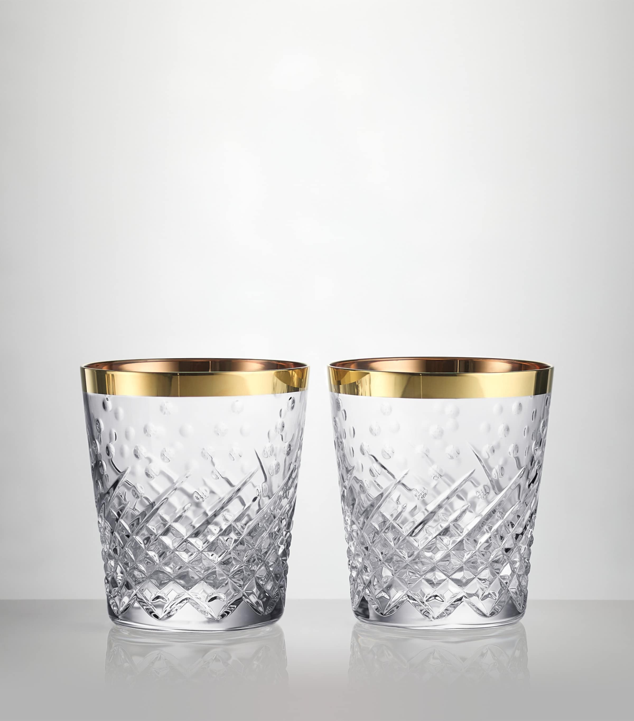 Waterford Set of 2 Gilded Crystal Celebrations Tumblers (340ml) Clear Image 3