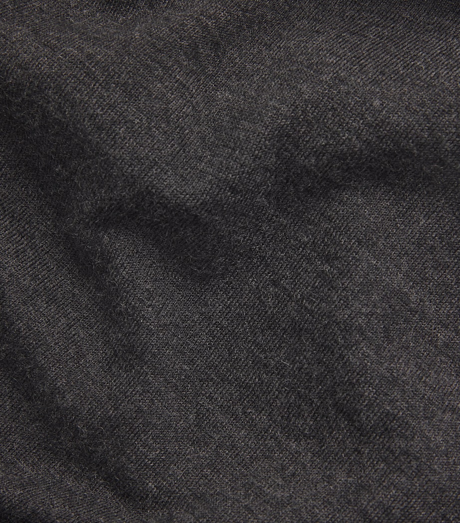 Superfine Cashmere V-Neck Sweater HA7180 CHARCOAL Image 5