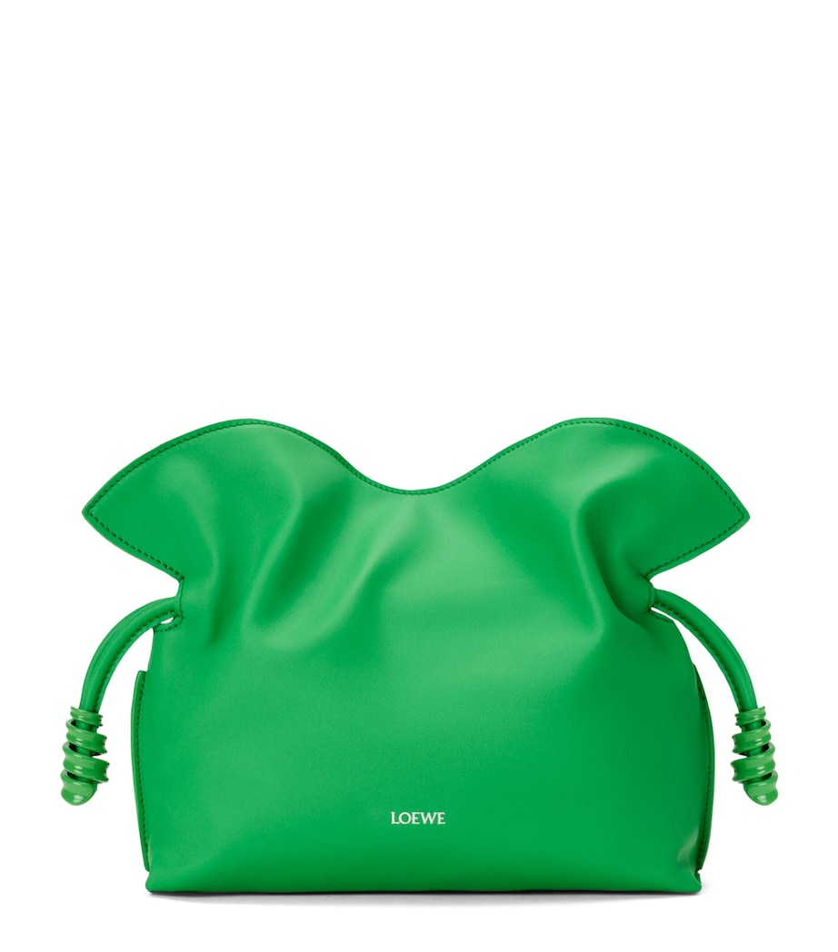 LOEWE Mini Leather Flamenco Purse Clover Green Image 1